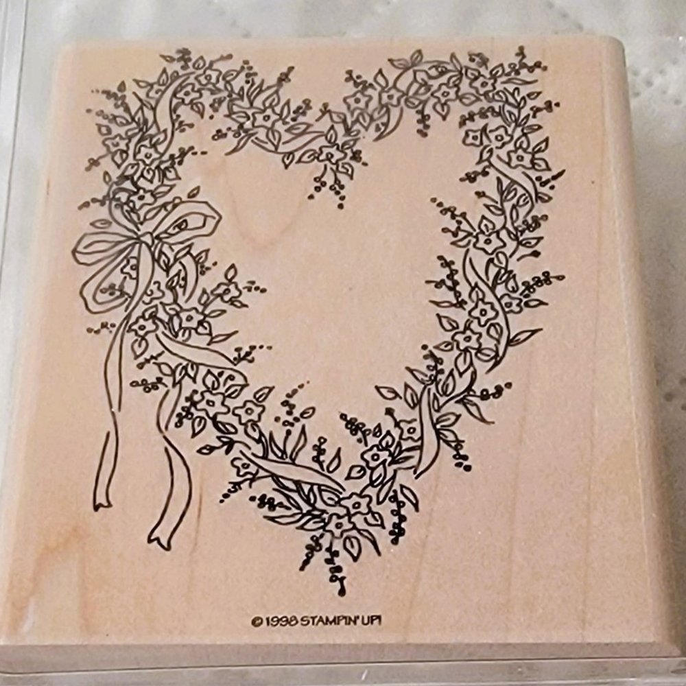 Vintage StampinUp Stamp Floral Wreath 1998